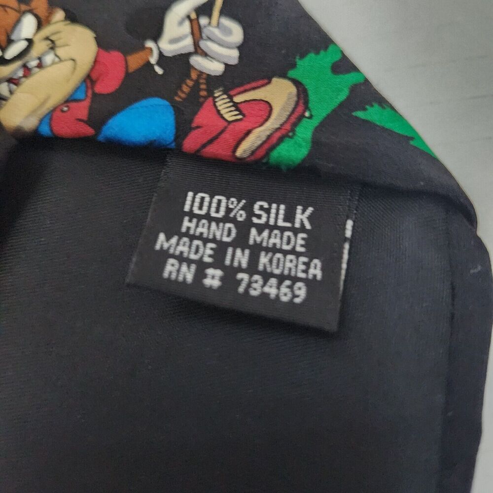Vtg 1994 Looney Tunes Mania Golf Taz Marvin Bugs Daffy Men Necktie Tie D… - Picture 5 of 9